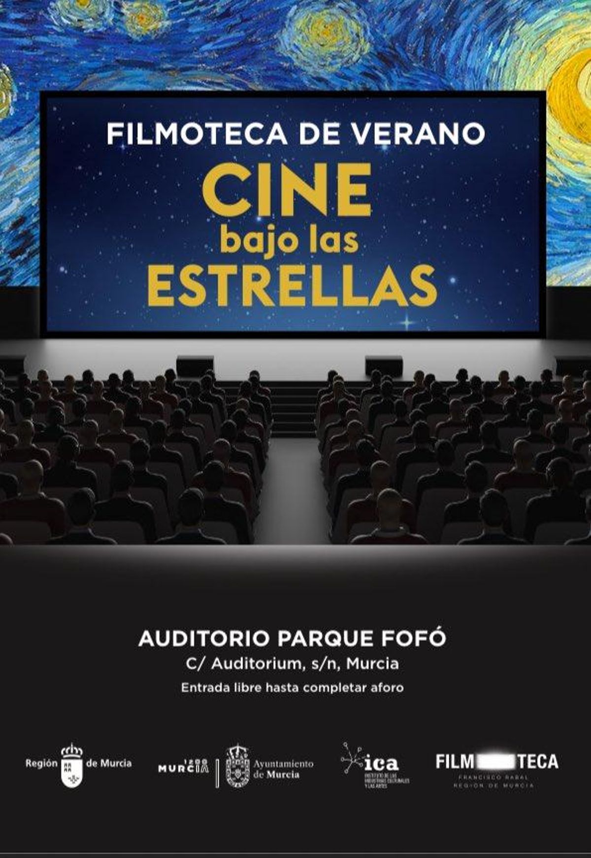 Cartel 'Cine bajo las estrellas'.