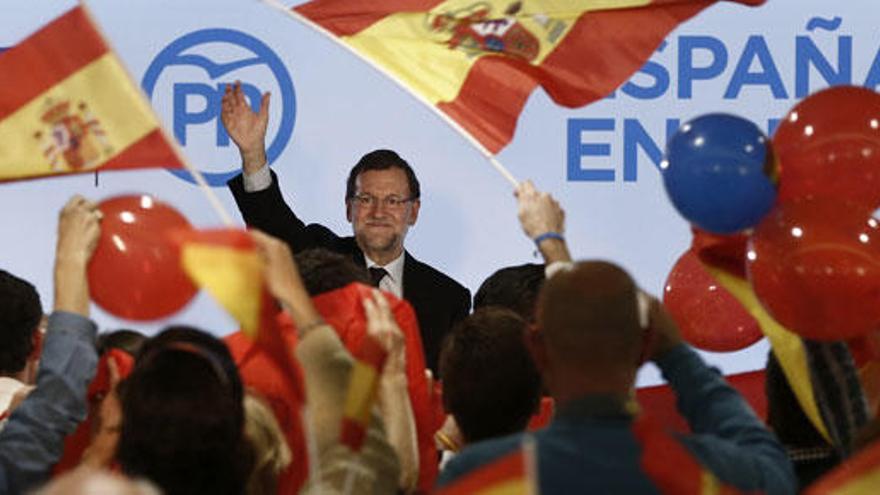 Mariano Rajoy, en un acto de campaña.