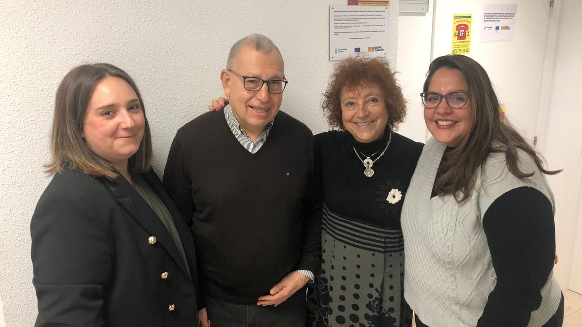 De izquierda a derecha, Natalia Giménez, Luis Moreno, Rosa Magallón e Ivie Reis.