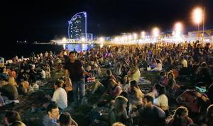 BARCELONA 23/06/2018 Verbena de Sant Joan en la playa de la Barceloneta. FOTO : ALVARO MONGE