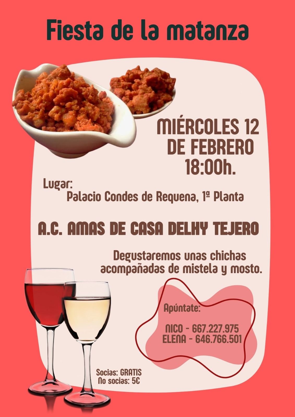 Cartel de la Fiesta de la Matanza de la asociación de Amas de Casa de Toro.