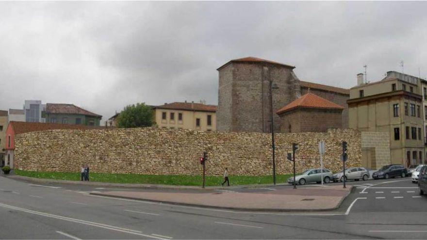 Asina va ser el plan de la muralla d&#039;Avilés: un xardín arqueolóxicu y la recuperación de dos tramos de la fortificación