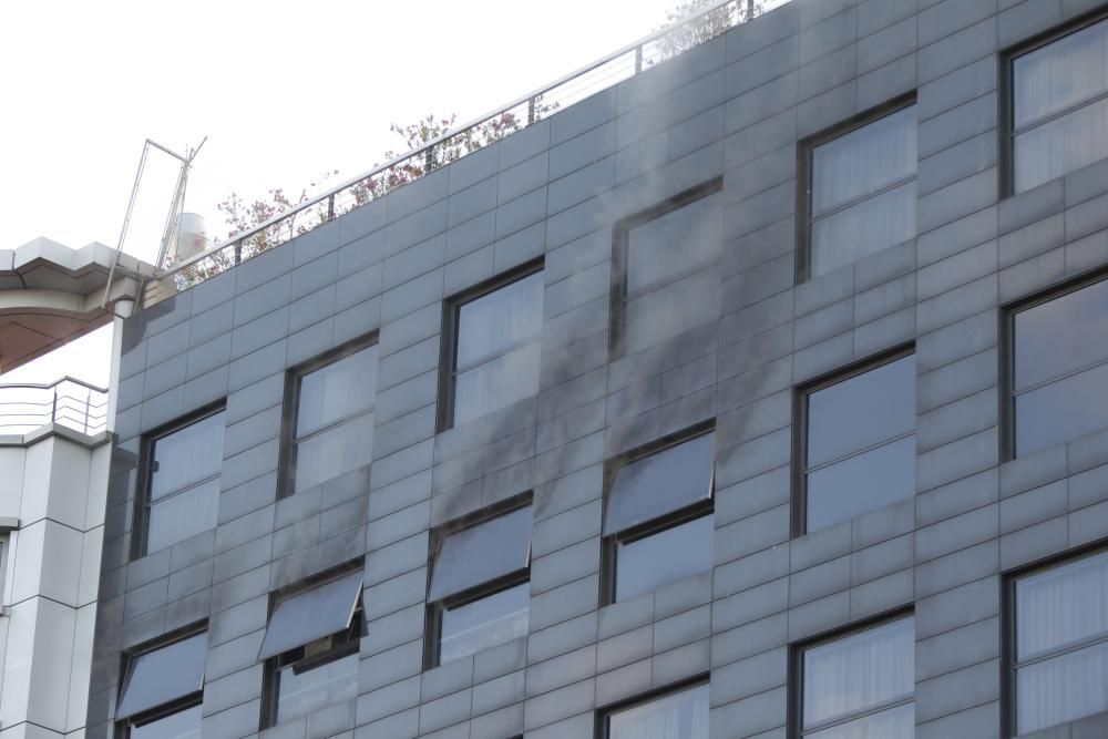 Incendio en un hotel de la Alameda en Valencia