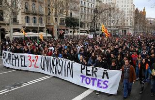 Sexta huelga de estudiantes contra la reforma del 3+2