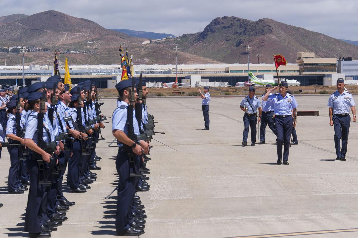 Llegada de los aviones Eurofighter a la Base Aérea de Gando, en Gran Canaria Llegada de los aviones Eurofighter a la Base Aérea de Gando, en Gran Canaria