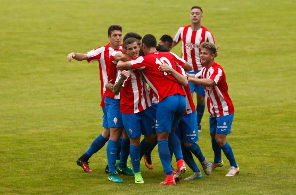 El Sporting B entra en la pelea por el ascenso a Segunda B