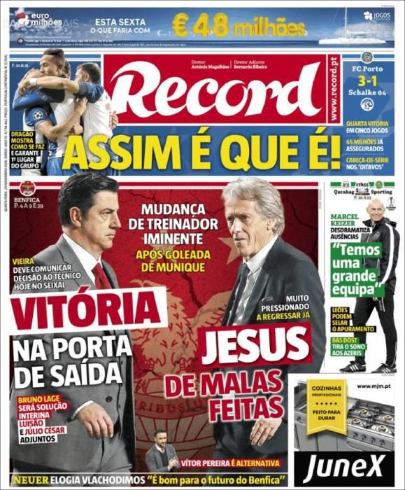 Portada RECORD jueves 29 noviembre 2018