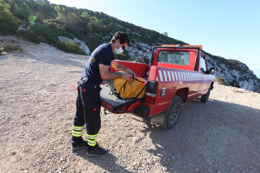 Fallece un hombre tras caer desde unos 140 metros en un acantilado de Ibiza