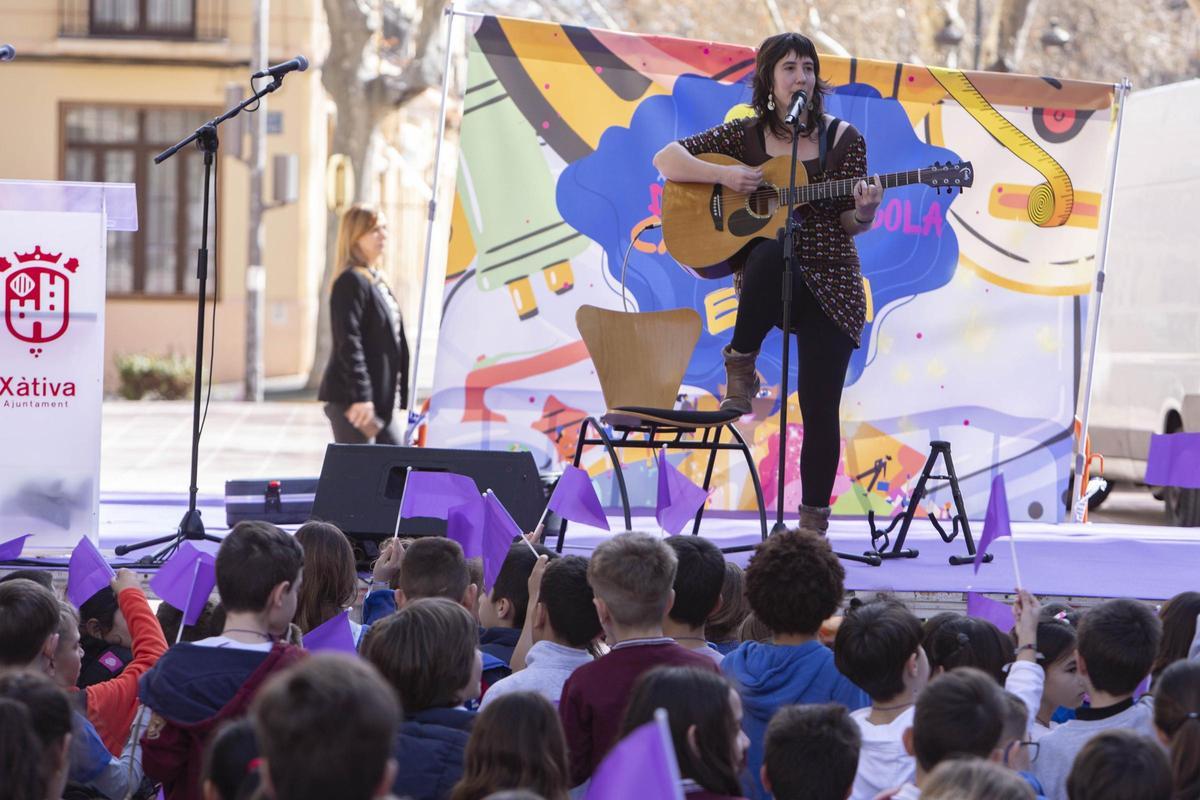 Dia de la Dona 2023, actos escolares en l'Albereda Jaume I.