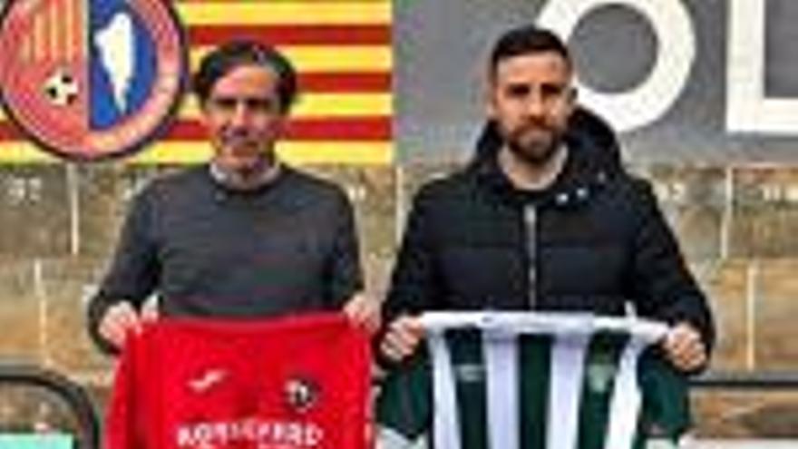 Raúl Garrido i Chicho Pèlach, ahir a Olot.