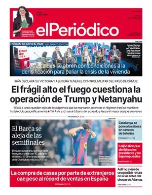 La portada de EL PERIÓDICO del 9 de abril de 2026
