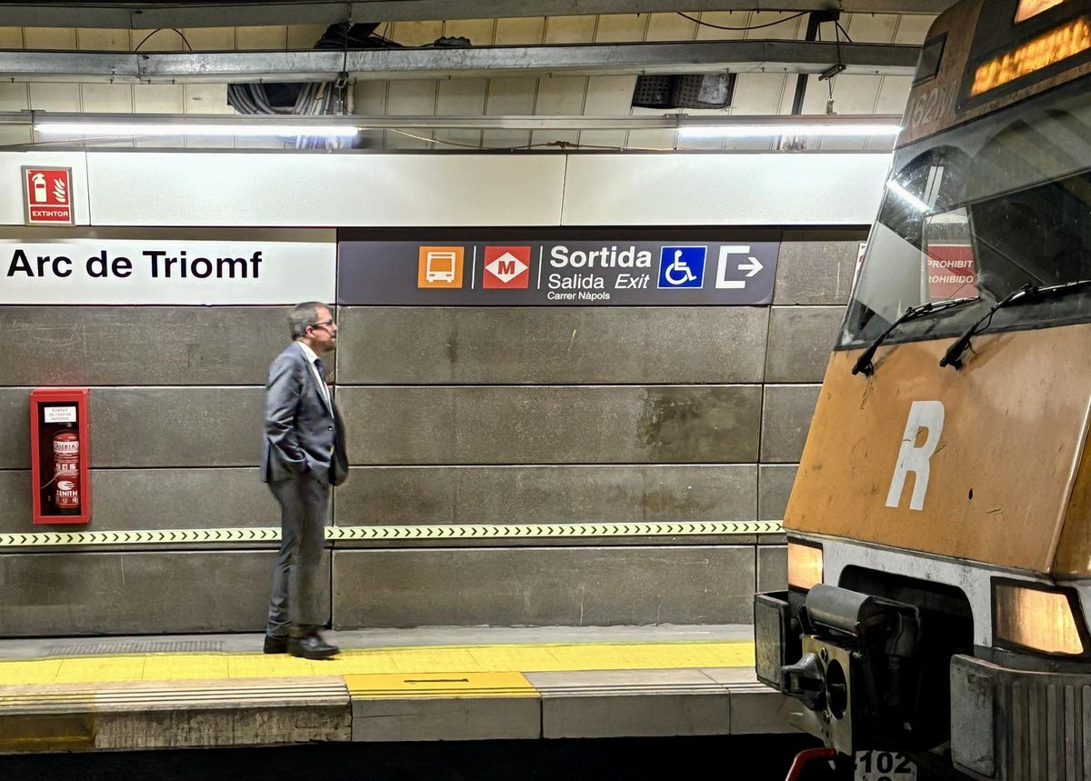 Raül Blanco, el 21 de noviembre, durante una visita a la estación de Rodalies de Arc de Triomf