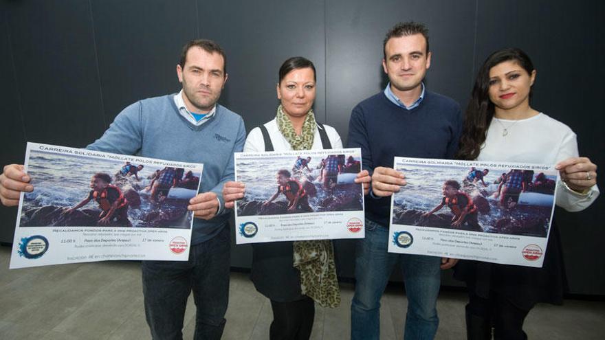 Presentación de la carrera a favor de los refugiados sirios.