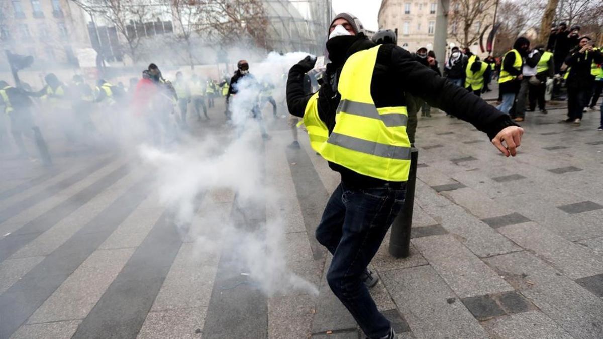 Disturbios en París durante la protesta de los 'chalecos amarillos'