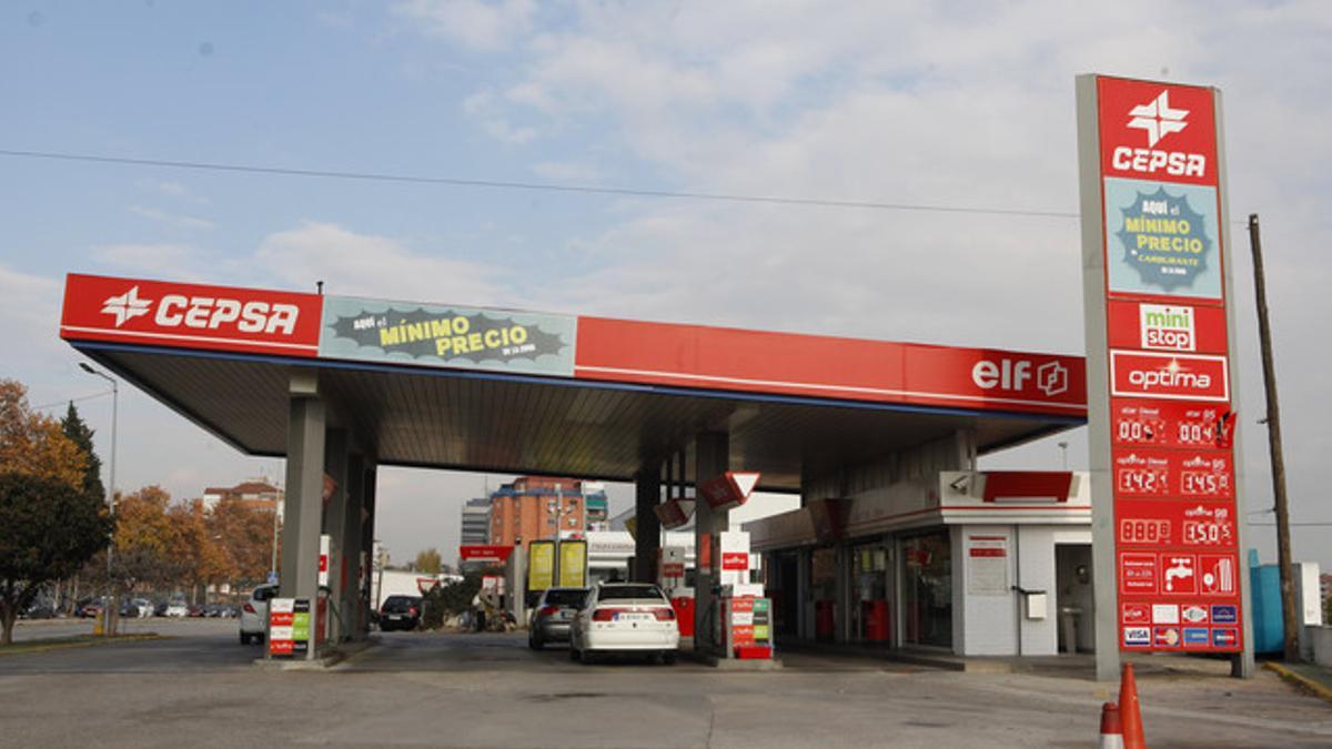 Una gasolinera Cepsa en Mollet del Vallès.