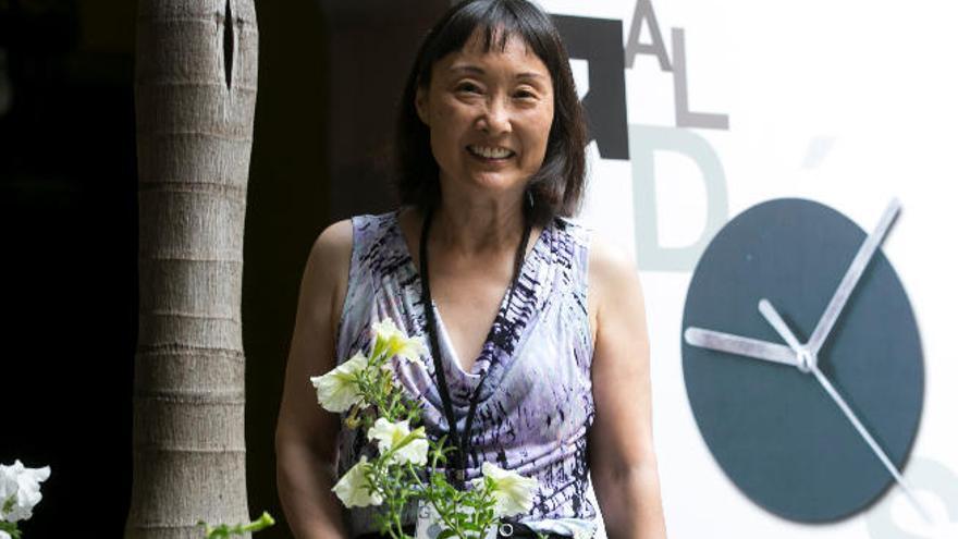 Akiko Tsuchiya, en la Casa de Colón