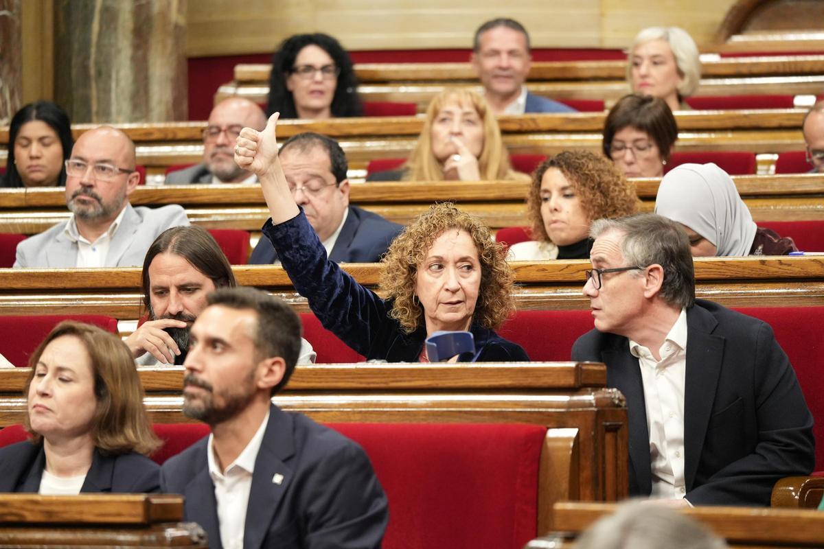 Imagen de la bancada de ERC en el Parlament.