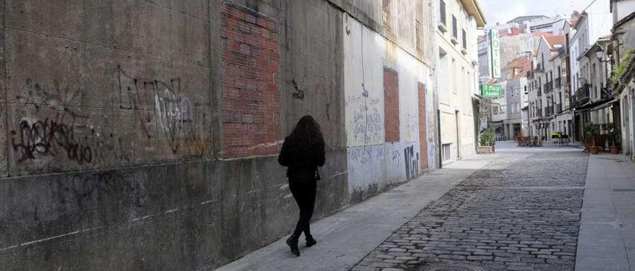 Una imagen del barrio de O Castro en el centro de Vilagarcía. // Noé Parga