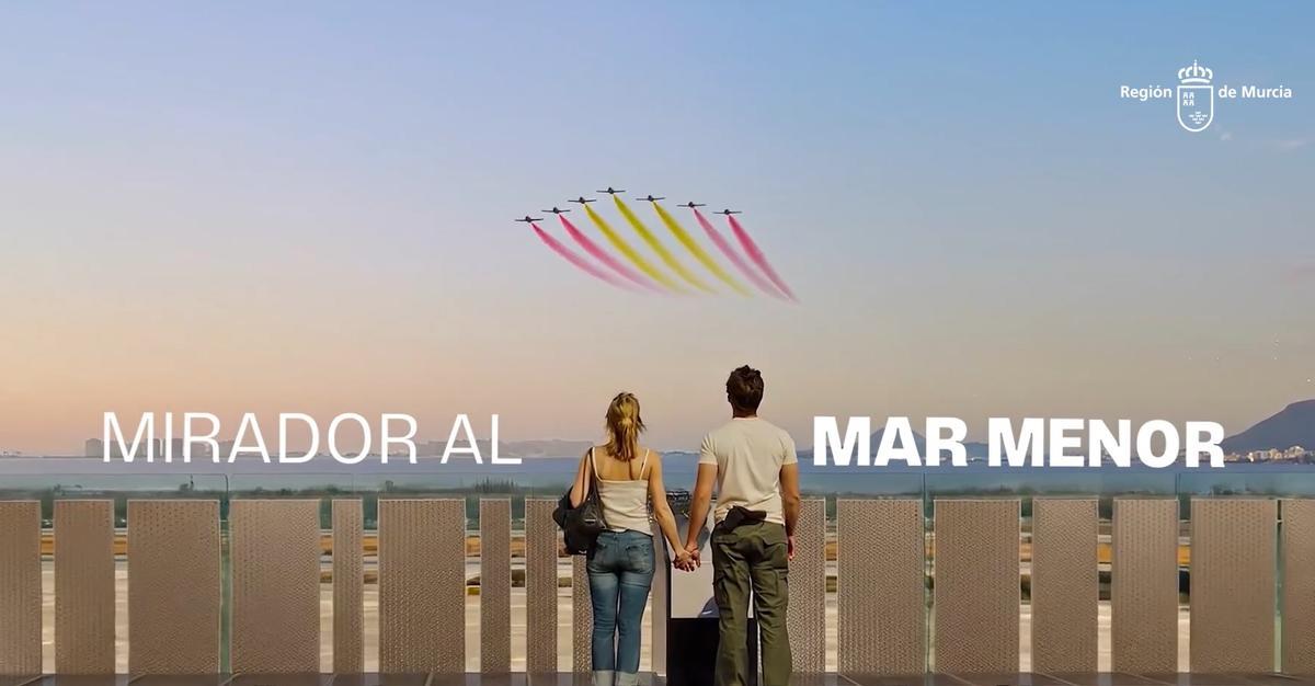 Recreación del mirador del Mar Menor , punto final del recorrido.