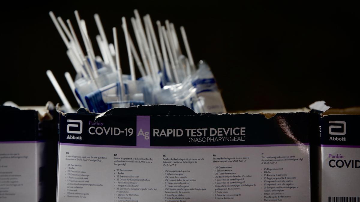 Test de antígenos para detectar la presencia del coronavirus.