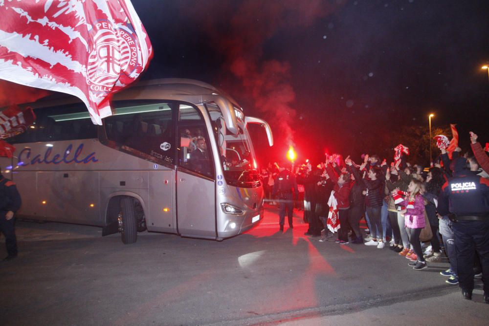 Rebuda dels aficionats al Girona després de la victòria davant el Madrid