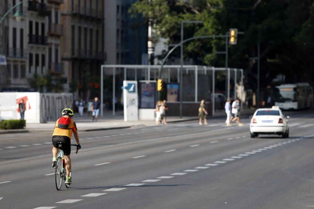 Las imágenes del Día sin Coches 2020 en Málaga