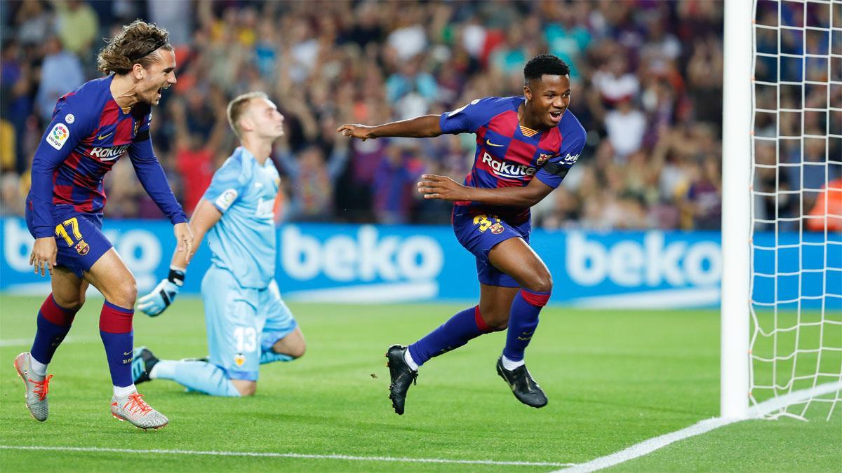 Ansu batió a un Cillessen con quien podría volver a verse las caras el domingo