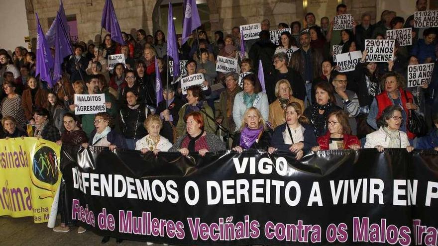 Imagen de una nueva manifestación contra el crimen de violencia machista de Chapela.