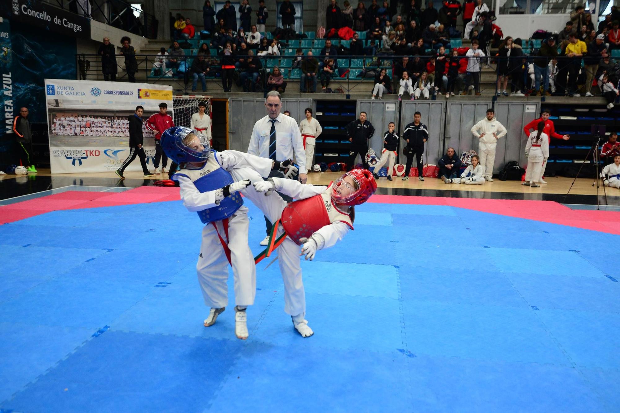 El Campeonato Gallego de Promesas y Veteranos llena O Gatañal de aficionados al taekwondo