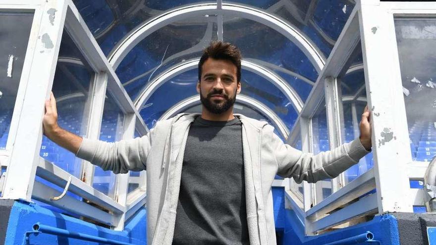 Bruno Gama, ayer en el estadio de Riazor.