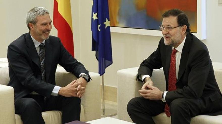 El santpedorenc Josep Ramon Bosch, president de SCC, amb Rajoy