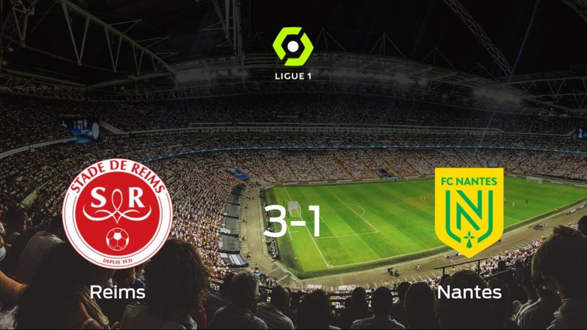 El Stade de Reims vence 3-1 al FC Nantes y se lleva los tres puntos