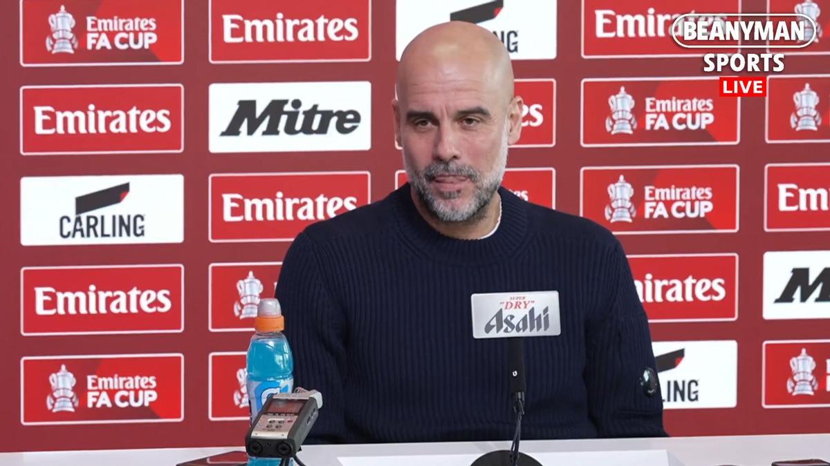 Guardiola, en la rueda de prensa previa al partido ante el Plymouth Argyle