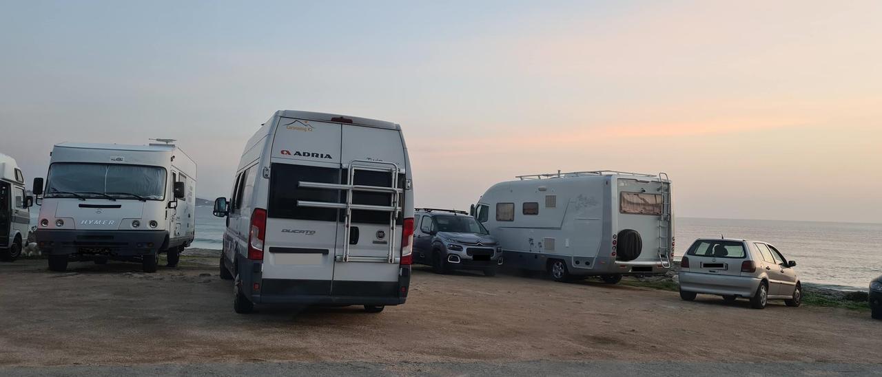 Autocaravanas en A Lanzada.