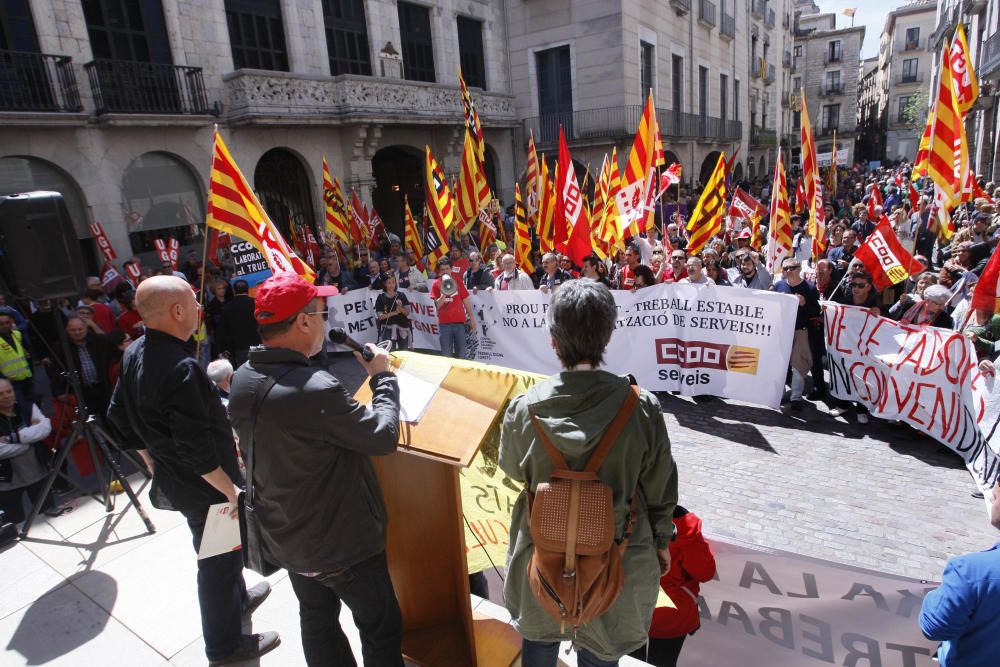 Manifestació del primer de maig a Girona