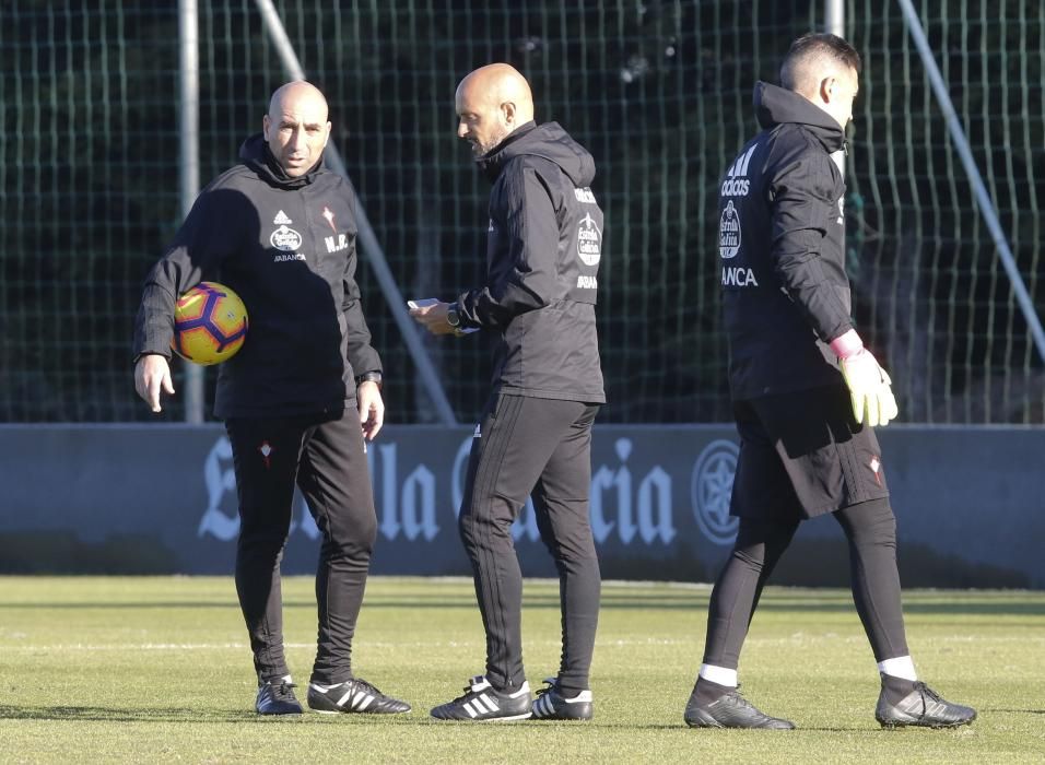 El Celta prepara en A Madroa el partido en Vallecas