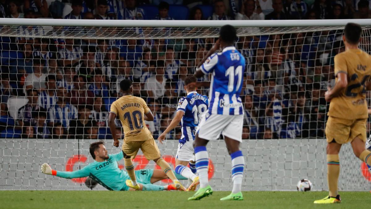 Ansu Fati ejerció de revulsivo en la victoria ante la Real Sociedad saliendo desde el banquillo