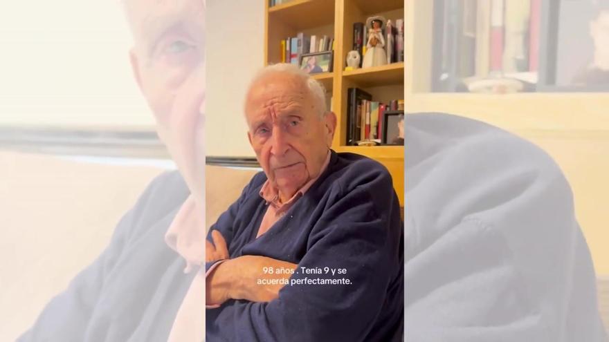 Ramón, un anciano gallego de 98 años, recita de memoria el '11' del Celta de 1936