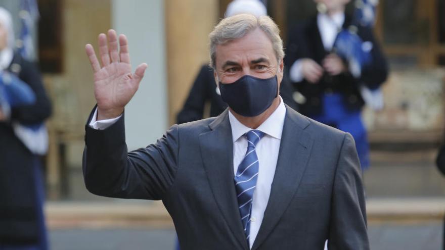 Carlos Sainz, en la ceremonia de entrega de los premios.