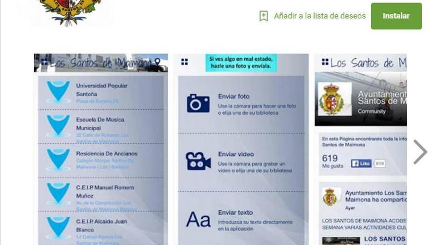 Los Santos de Maimona crea una aplicación móvil dirigida a sus vecinos