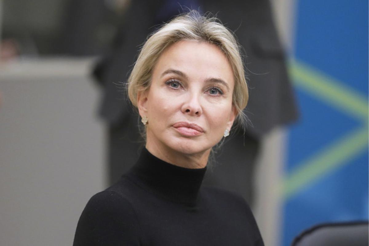 ST PETERSBURG, RUSSIA - NOVEMBER 17, 2017: German Princess, philanthropist Corinna zu Sayn-Wittgenstein at a meeting of the Mariinsky Theatre’s Board of Trustees in the new stage building of the Mariinsky Theatre. Mikhail Metzel/TASS (Photo by Mikhail MetzelTASS via Getty Images)