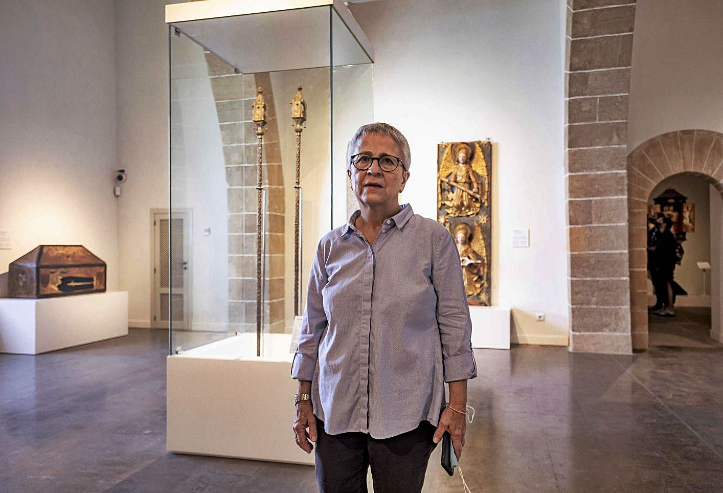 La historiadora del arte Mercè Gambús, ayer, en el Museu d’Art Sacre. 