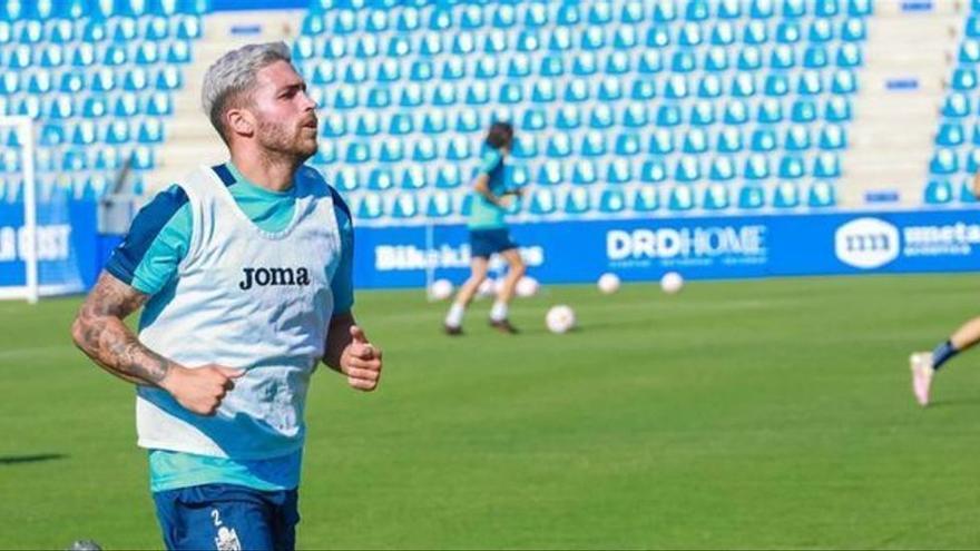 Álex Robles, durante un entrenamiento.