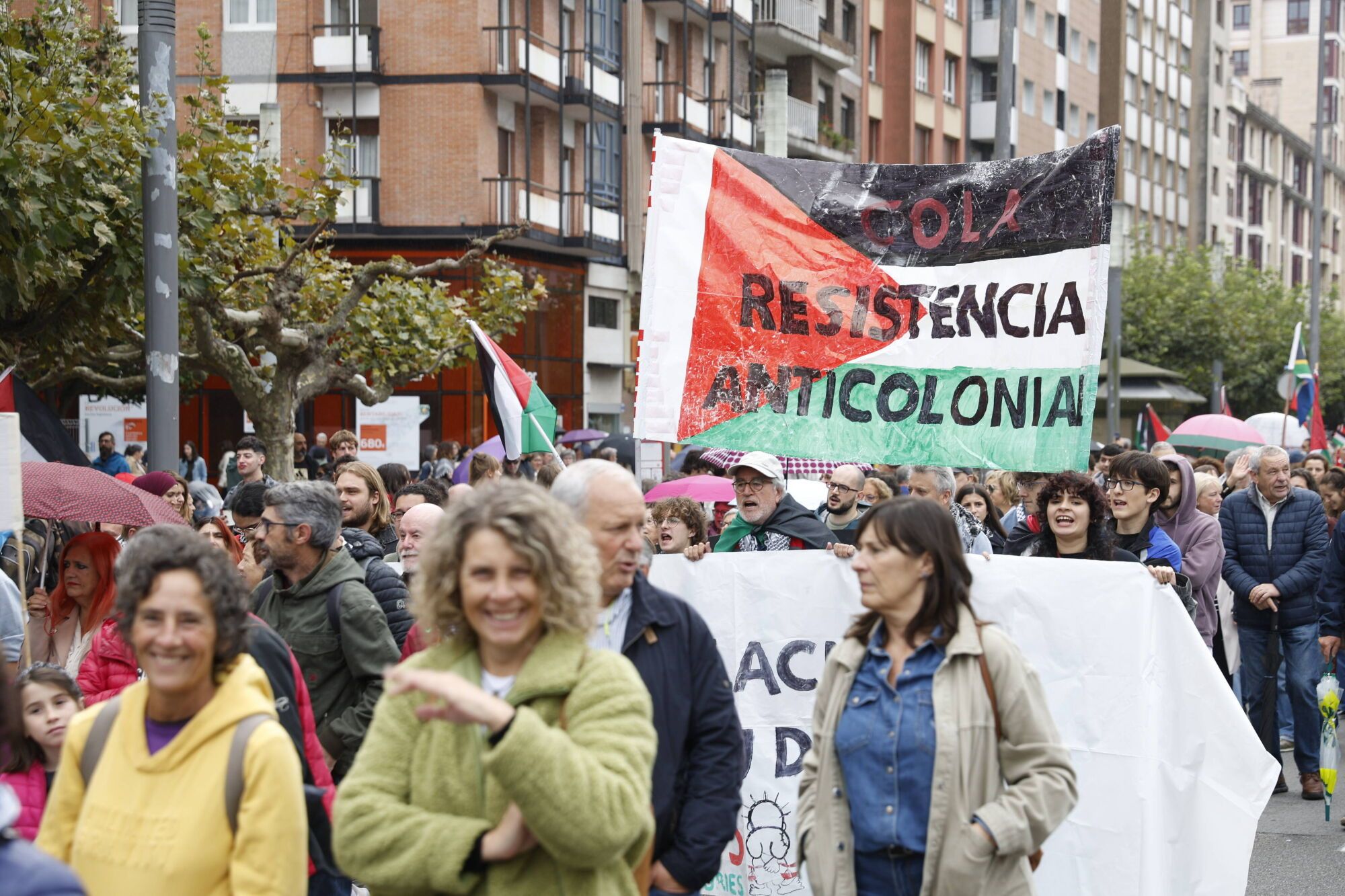 Manifestación a favor de Palestina.