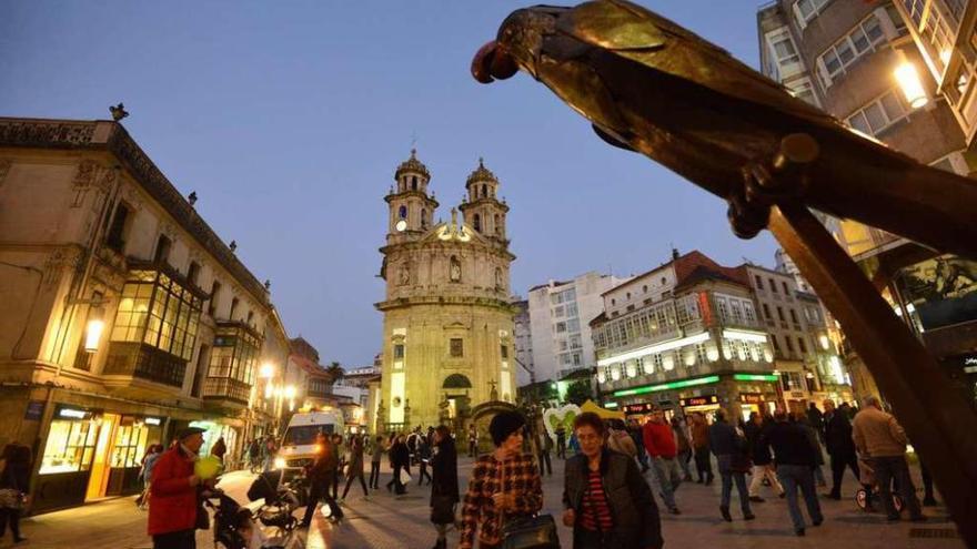 Plaza de la Peregrina en la ciudad de Pontevedra. // Gustavo Santos