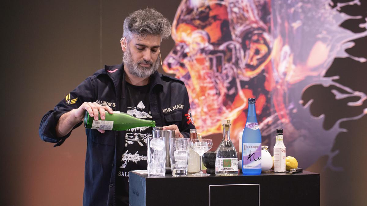 El coctelero Diego Cabrera, en la edición de The Drinks Show de Madrid Fusión 2021.