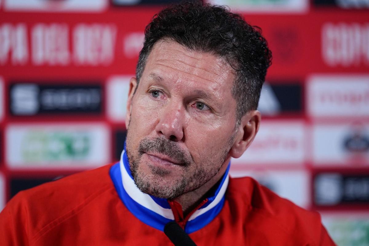 Diego Pablo Simeone, en la previa del Madrid-Atlético