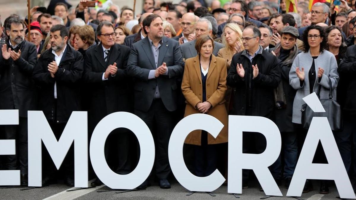 La presidenta del Parlament de Catalunya  Carme Forcadell ha acudido esta manana al TSJC