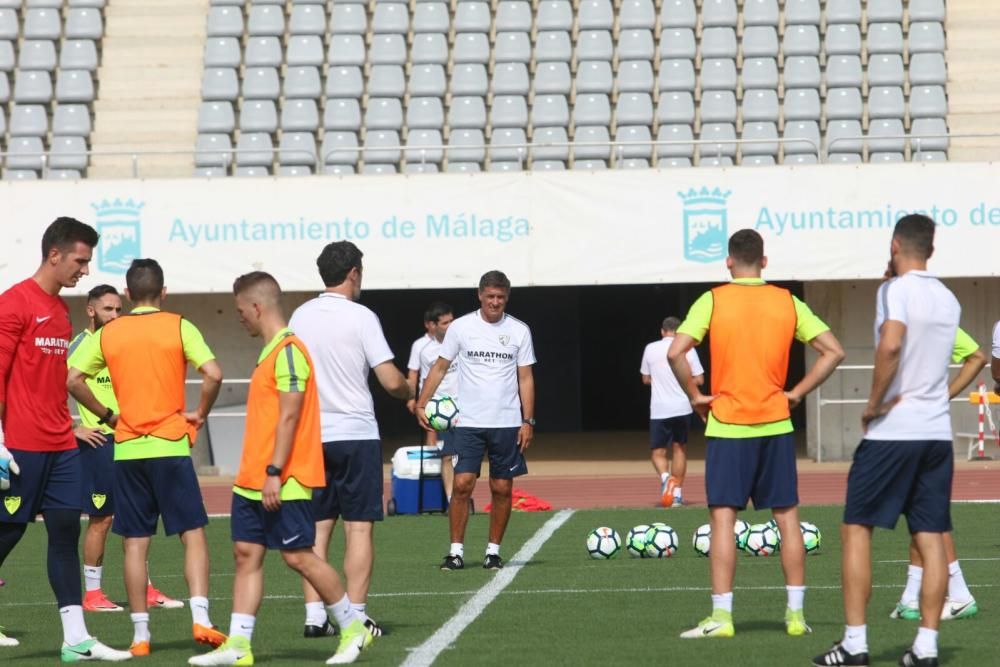 Primer entrenamiento del Málaga CF.