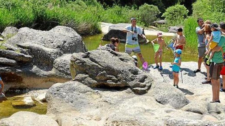 Visitants a la riera de Merlès aquest cap de setmana, a la zona a tocar del càmping Merlès